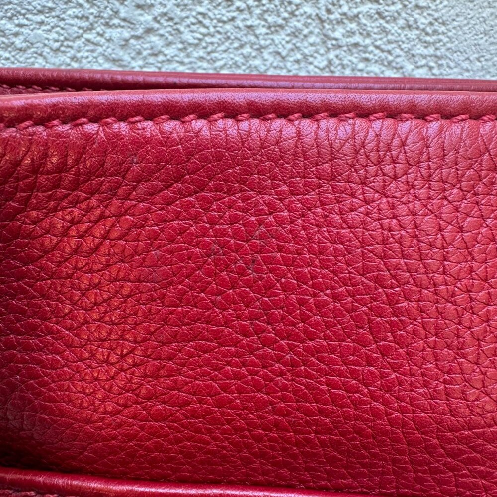 Auth Vintage Tomato Red Costa Rica Coach 4924 Sonoma Pocket Zip Leather Bag - Picture 4 of 15